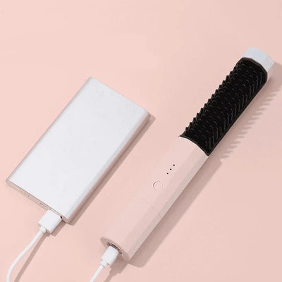 2 in 1 USB Wireless Straightening Brush