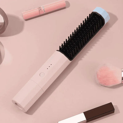 2 in 1 USB Wireless Straightening Brush