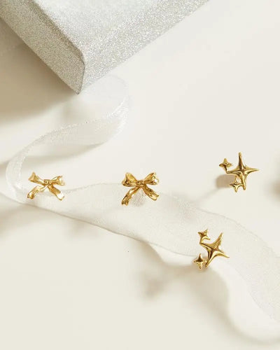 Ribbon Stud Earrings