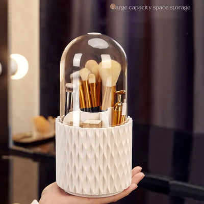 Rotating Makeup Brush Storage